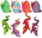 4PCS 3D Printed Dragon Eggs with Dragon Inside,Prefilled Mini Easter Eggs Articulated Crystal Dragon Fidget Toys